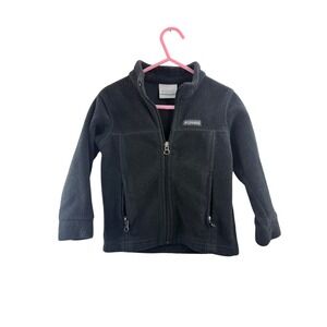 Columbia Toddler 3T Benton Springs Full Zip Fleece‎ Jacket Black Mock Neck